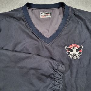 Waterloo Blackhawks Mens XXL Black Grand Slam‎ Windbreaker Removable Sleeves